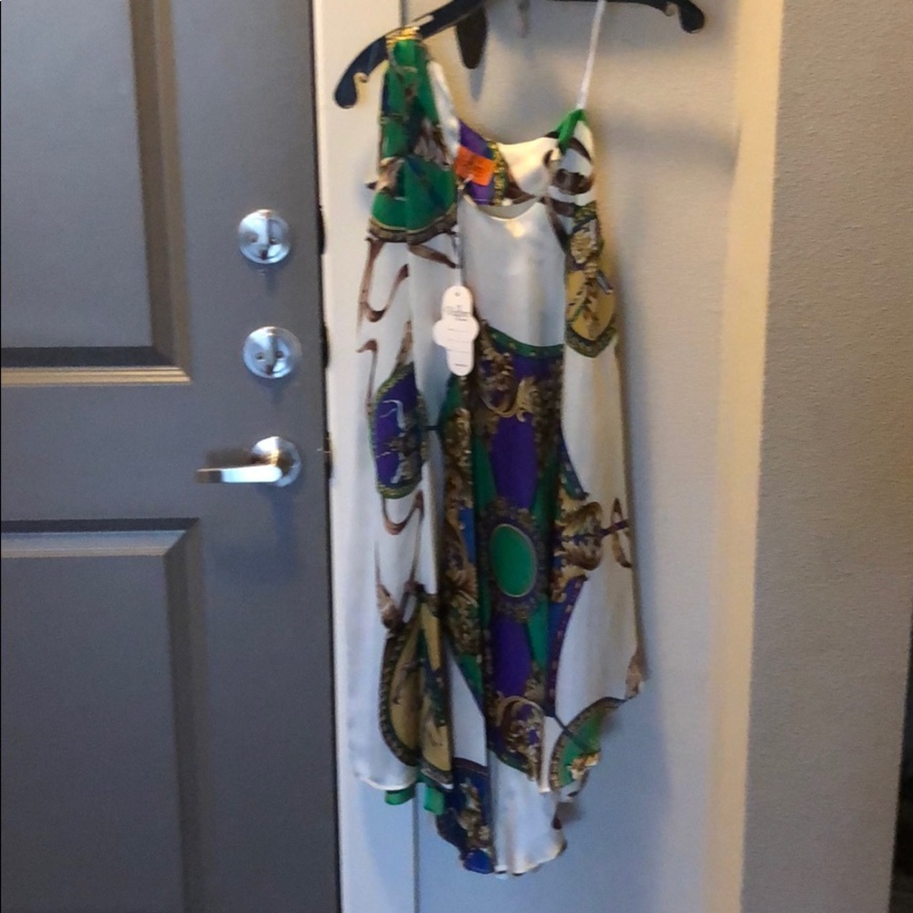 Silk One-Shoulder Dress